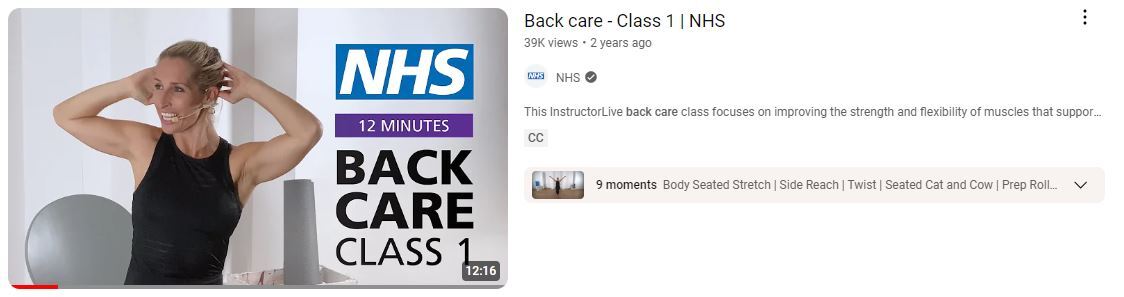 Back care class 1