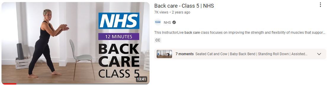 Back care - class 5