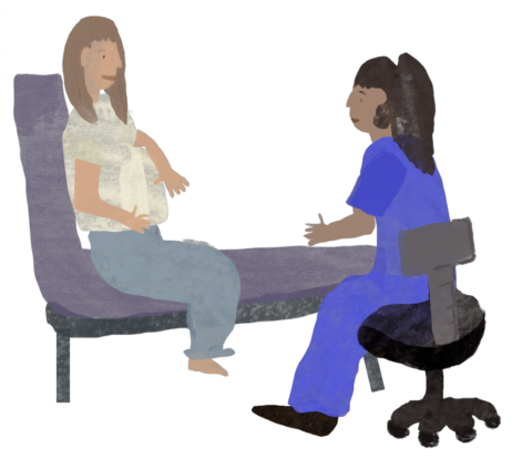 Nurse and patient